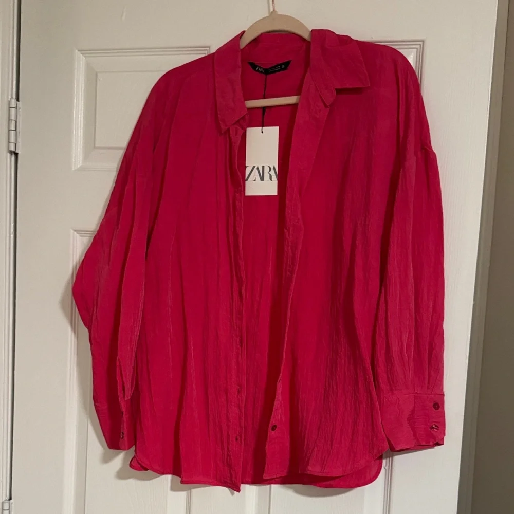 Zara Fuchsia Long Sleeve Shirt - Picture 1 of 4